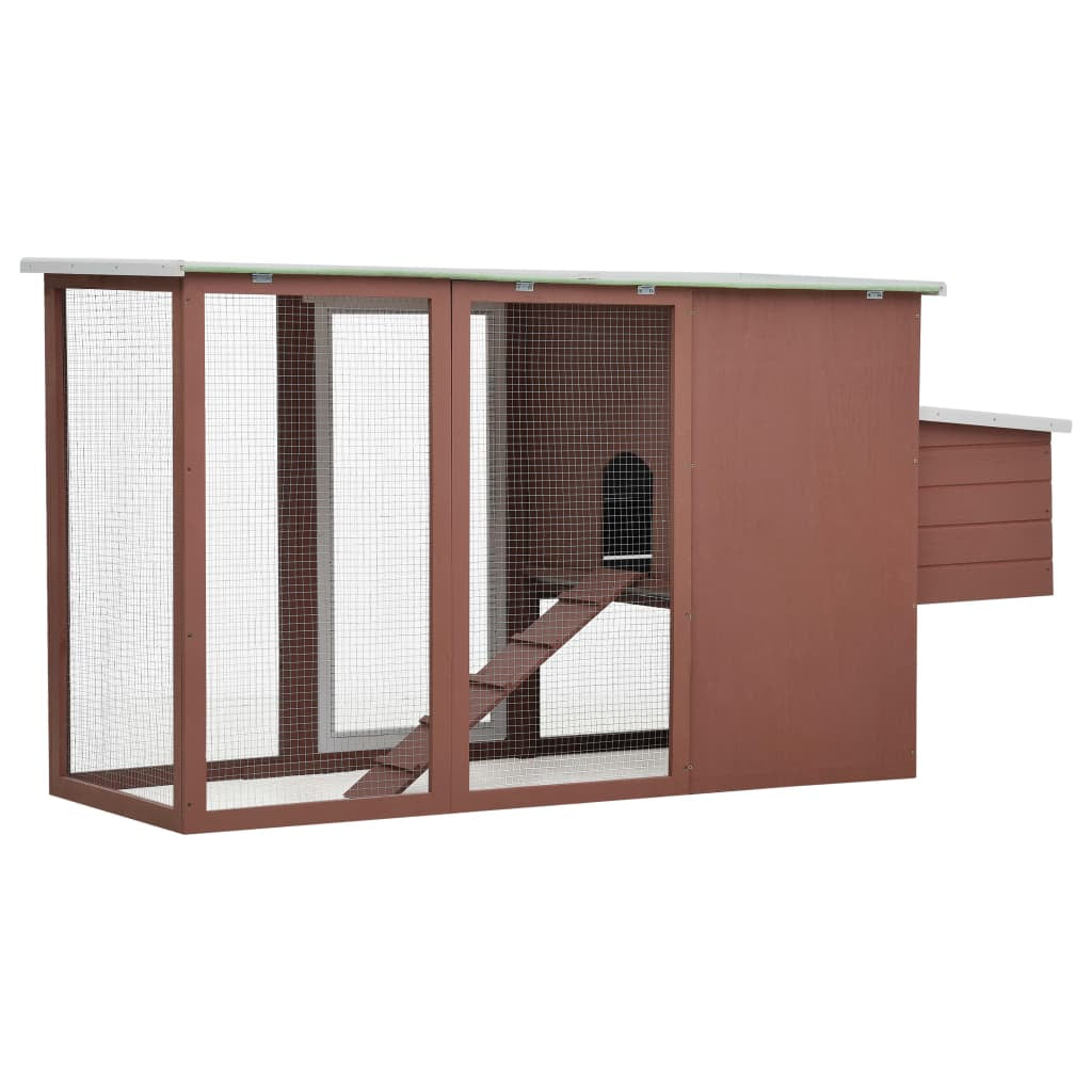 Vidaxl Gallinero Con 1 Jaula Para Huevos Madera Marrón_3