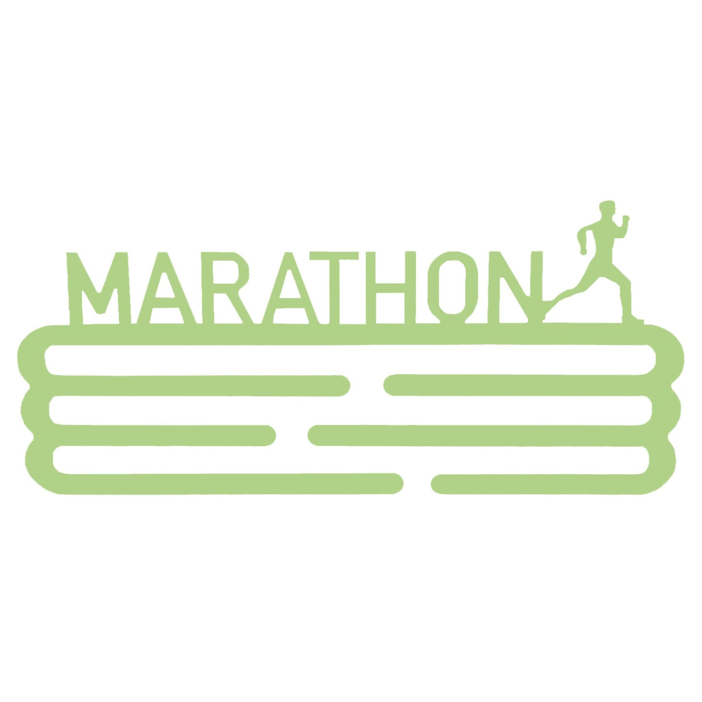 Medallero Maratón Verde Pastel Well Home Para 15 Medallas - Regalo Fresco Para Runners_0