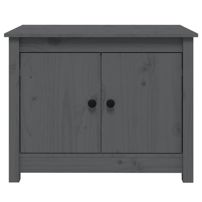 Mesa De Centro De Madera Maciza De Pino Gris 71x49x55 Cm_4