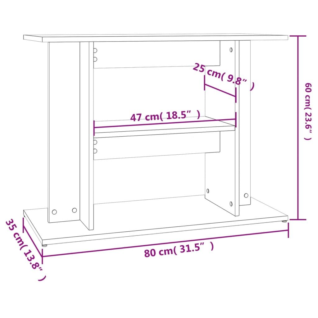 Vidaxl Soporte Para Acuario Madera De Ingeniería Negro 80x35x60 Cm_2