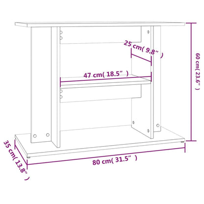 Vidaxl Soporte Para Acuario Madera De Ingeniería Negro 80x35x60 Cm_2