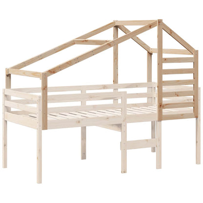 Techo De Cama Infantil Madera Maciza Pino 198x97x113 Cm_2