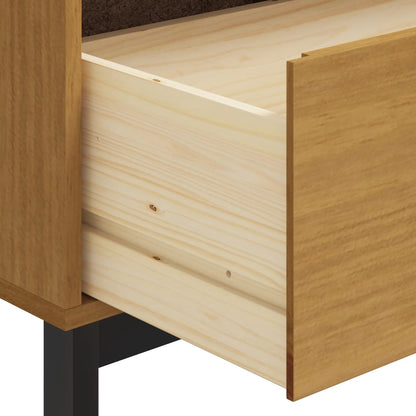 Aparador Con Puerta De Vidrio Flam Madera De Pino 80x40x80 Cm / Vetonek_5