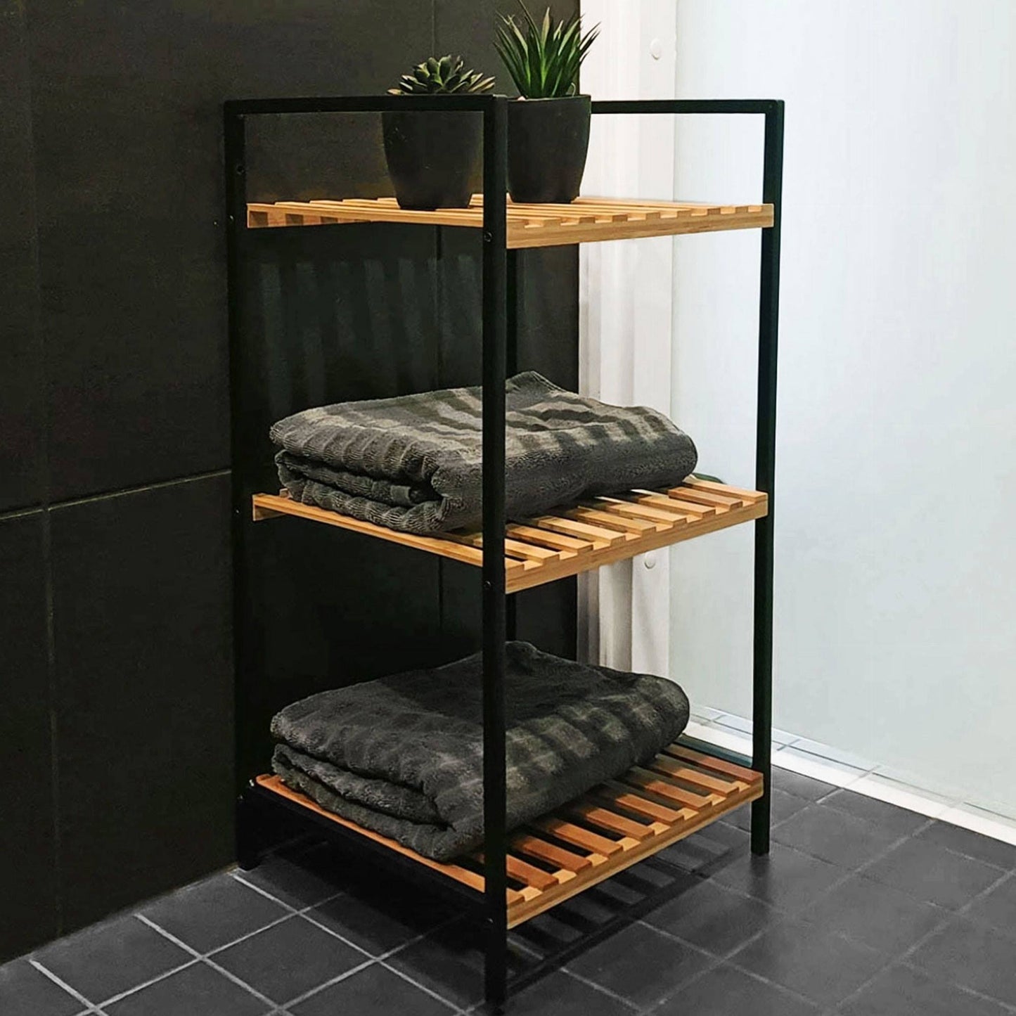 Well Home Estantería Para Baño Con 3 Estantes 38x32,5x70cm