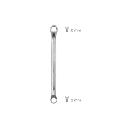 Llave Estrella Acodada Plus Acero Cromo Vanadio 12x13 Din 838. Llave Doble Boca Acodada, Llave Fija Estrella Acodada_1