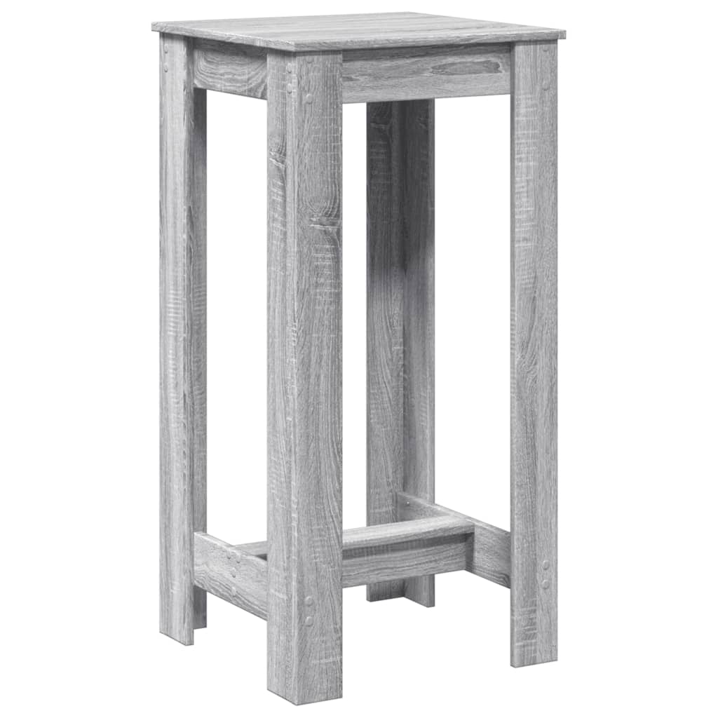 Mesa Alta De Bar Madera Ingeniería Gris Sonoma 51x50x103,5 Cm_0