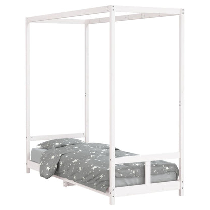 Vidaxl Estructura De Cama Para Niños Madera De Pino Blanco 80x200 Cm_0