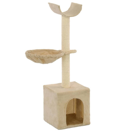 Vidaxl Rascador Para Gatos Con Poste De Sisal 105 Cm Beige_0