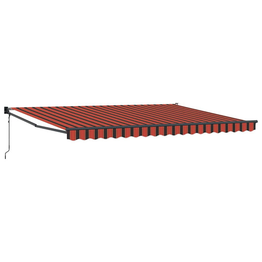 Toldo Retráctil Automático Naranja Y Marrón 4,5x3 M_0
