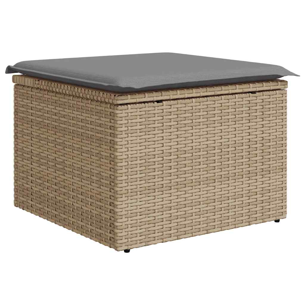 Juego De Sofás Jardín Con Cojines 6 Pzas Ratán Sintético Beige / Vetonek_1