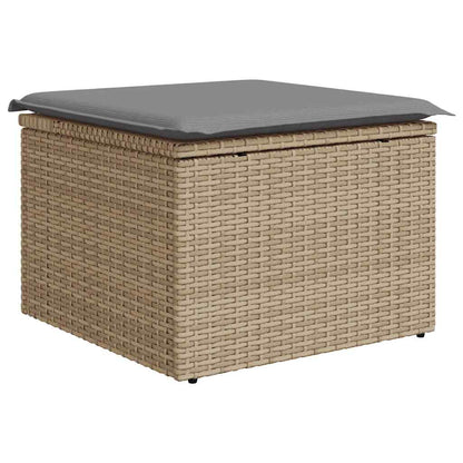 Juego De Sofás Jardín Con Cojines 6 Pzas Ratán Sintético Beige / Vetonek_1