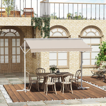 Outsunny Toldo De Pie 300x295x255 Cm Ajustable Portátil Poliéster Jardín Terraza_1