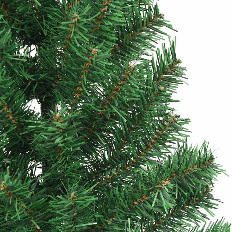 Vidaxl Medio Árbol De Navidad Artificial Con Soporte Pvc Verde 180 Cm_5
