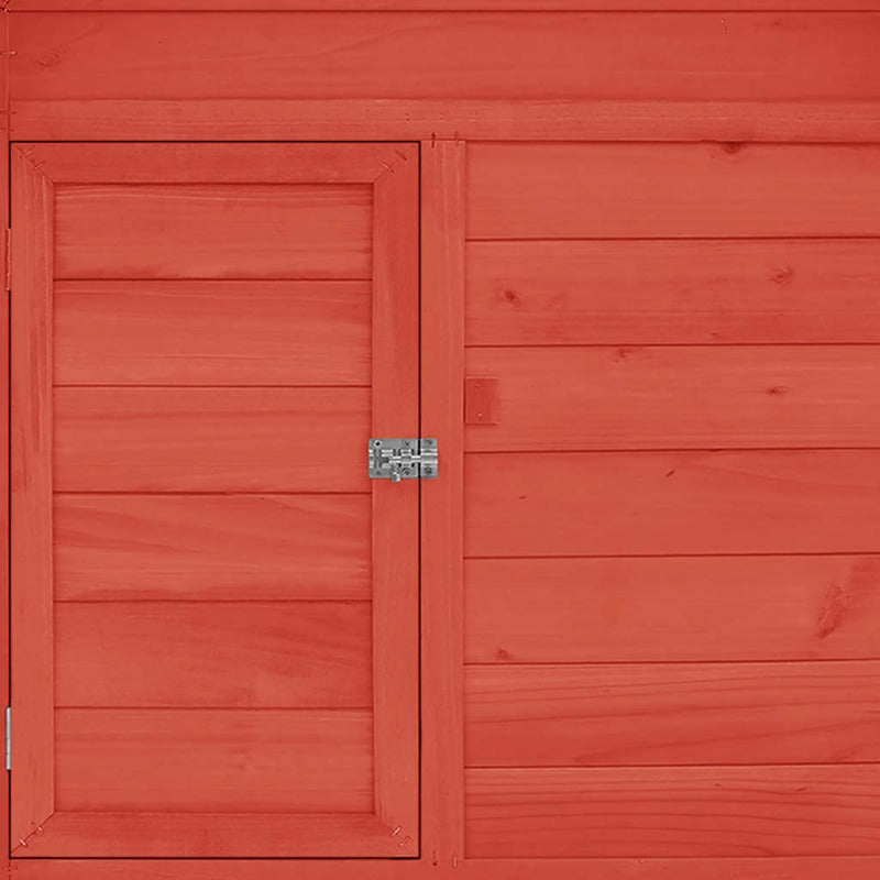Vidaxl Gallinero Madera Maciza De Abeto Rojo Y Blanco 150x96x110 Cm_5