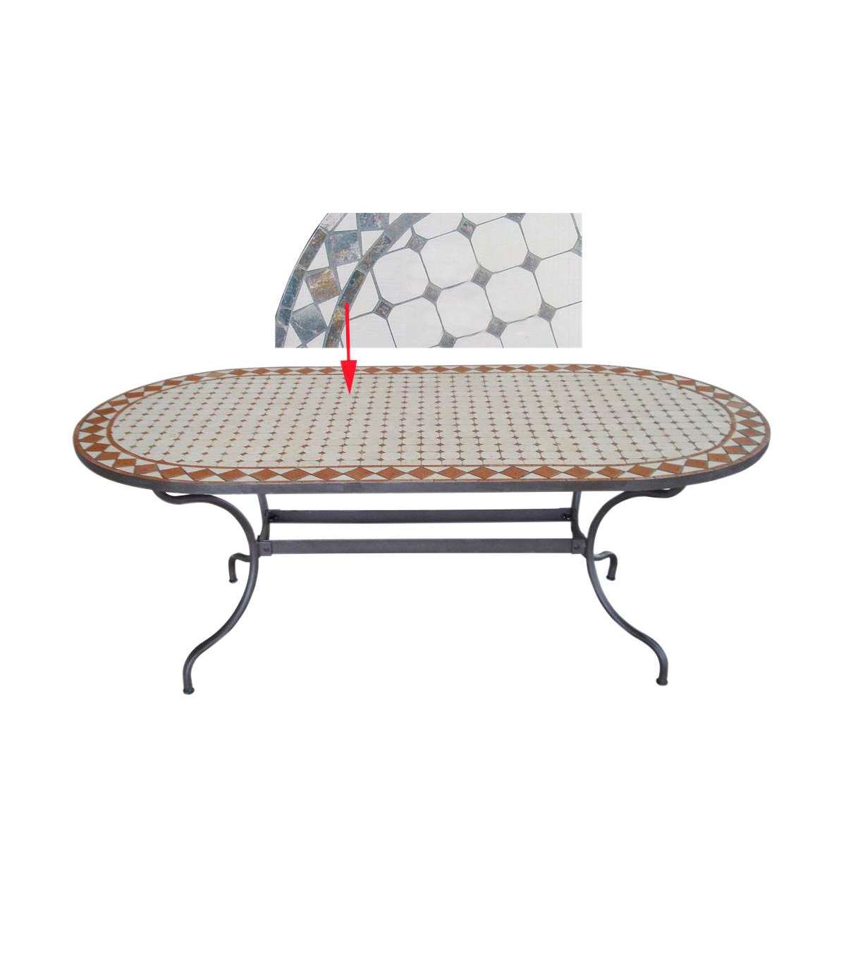 Conjunto De Mesa Y 6 Sillones Con Cojines Para Terraza O Jardin Mosaico Montecarlo/bahia-200/6._4