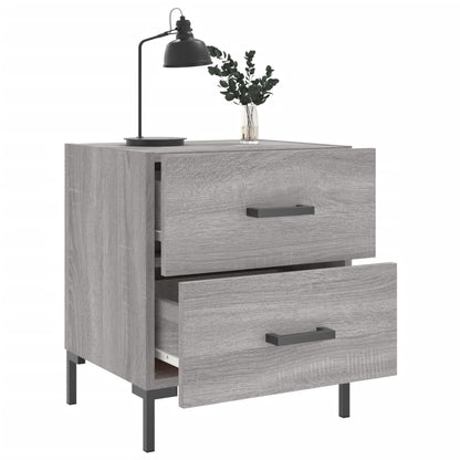 Mesitas Noche 2 Uds Madera Ingeniería Gris Sonoma 40x35x47,5 Cm_2