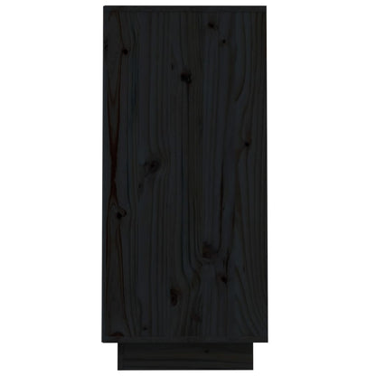 Mesa Consola De Madera Maciza De Pino Negro 60x34x75 Cm / Vetonek_4