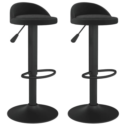 Taburetes De Cocina 2 Unidades Terciopelo Negro_0