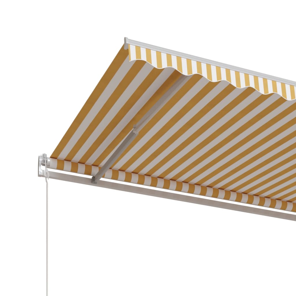 Toldo Retráctil Automático Amarillo Y Blanco 600x350 Cm_4