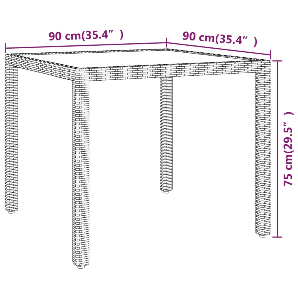 Vidaxl Juego De Comedor Para Jardín 3 Piezas Ratán Sintético Gris_2