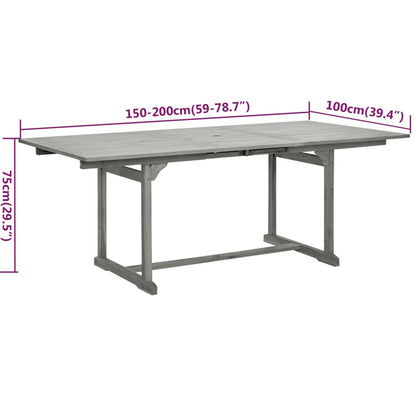 Juego De Comedor Para Jardín 7 Piezas Madera Maciza De Acacia / Vetonek_2