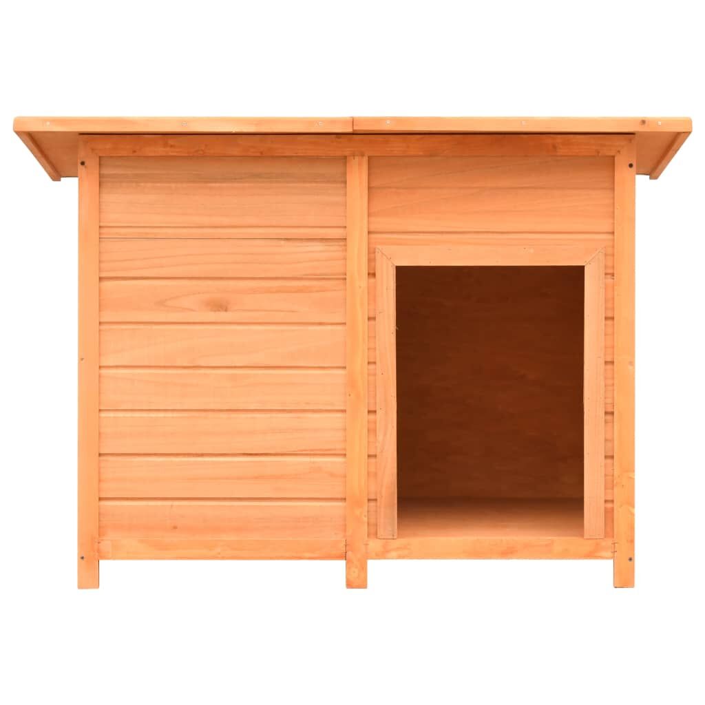 Vidaxl Caseta Para Perros Madera Maciza Pino Y Abeto 120x77x86 Cm_1