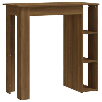 Mesa Alta Con Estante Marrón Roble 102x50x103,5 Cm_0