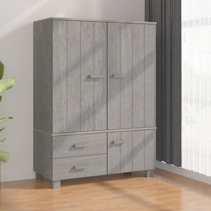 Armario Hamar Madera Maciza De Pino Gris Claro 99x45x137 Cm_0