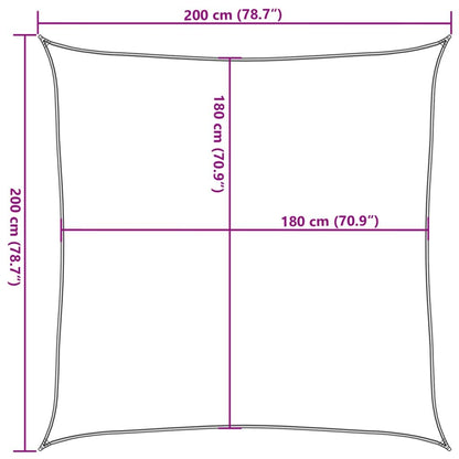 Vidaxl Toldo De Vela Cuadrado Hdpe Arena 160 G/m² 2x2 M_2