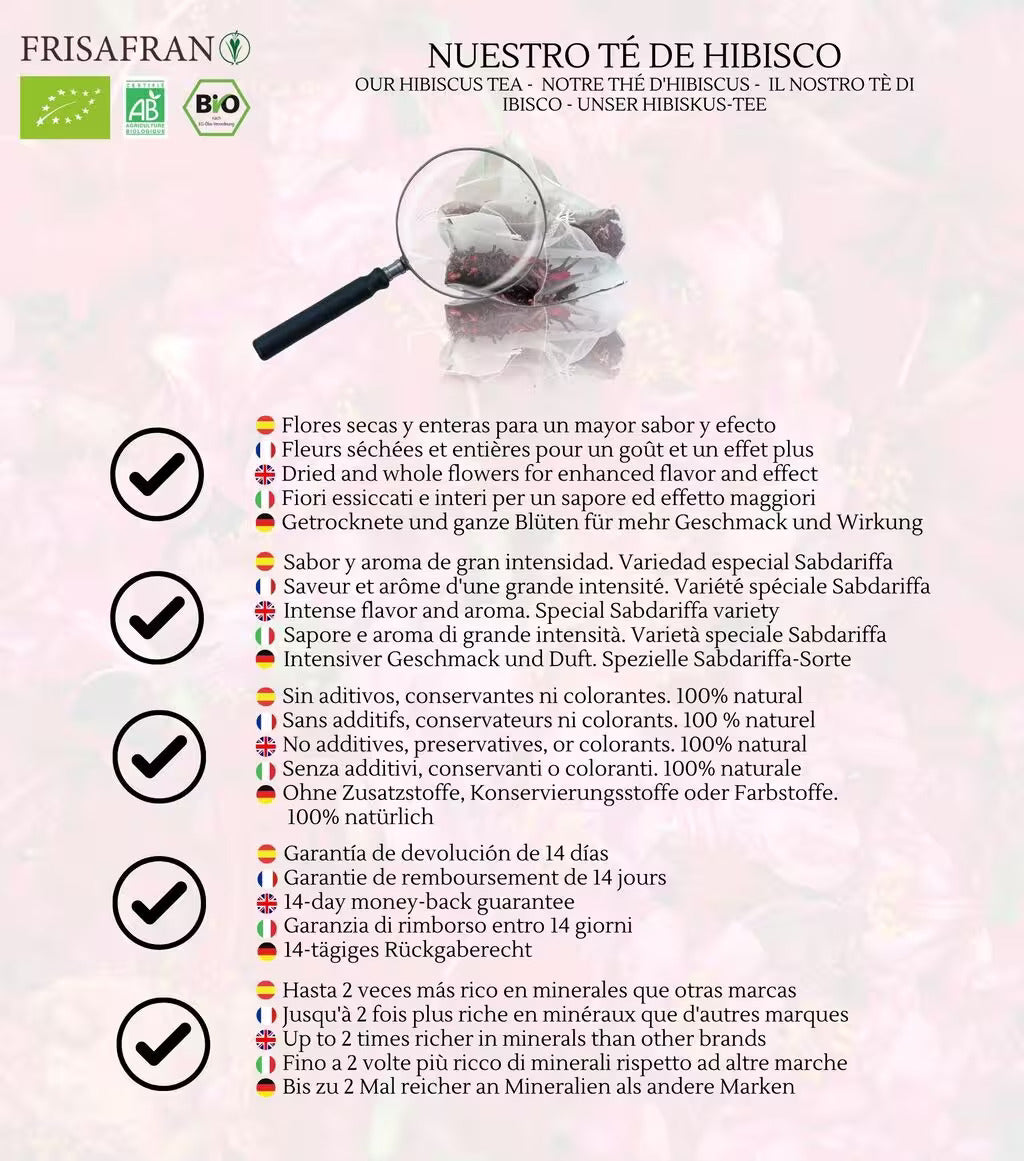 Infusión De Hibisco En Pirámides Ecológica | Frisafran 60 Uds_4