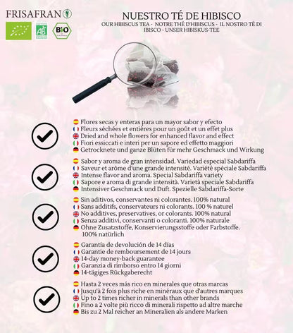 Infusión De Hibisco En Pirámides Ecológica | Frisafran 30 Uds_4