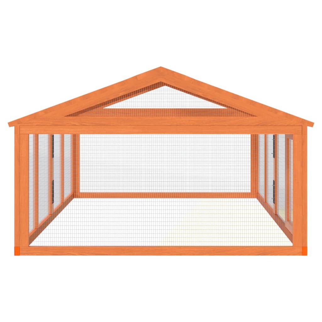 Vidaxl Corral De Madera Maciza Pino Marrón 200x112,5x74 Cm_4