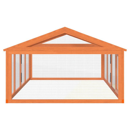 Vidaxl Corral De Madera Maciza Pino Marrón 200x112,5x74 Cm_4