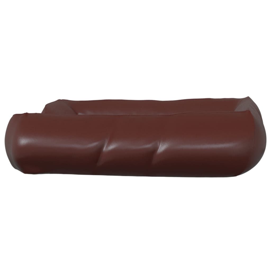 Vidaxl Cama Para Perros De Cuero Sintético Marrón 105x80x25 Cm_4