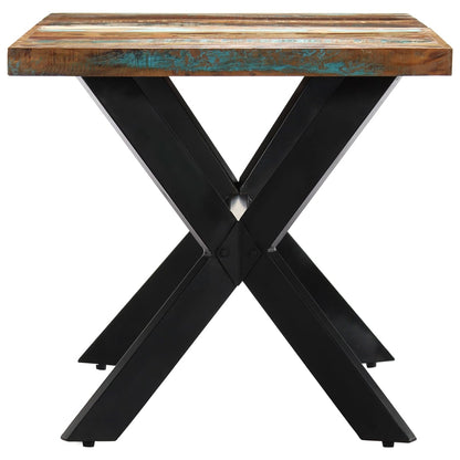 Mesa De Comedor De Madera Maciza Reciclada 160x80x75 Cm_1