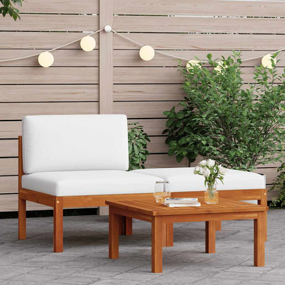 Vidaxl Conjunto De Jardín De 3 Piezas Con Cojines De Madera De Acacia Y Cuerda_1