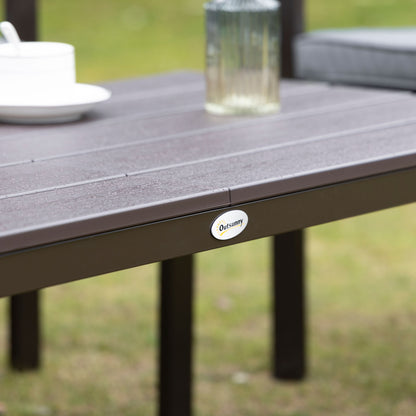 Outsunny Conjunto De Muebles De Jardín 4 Piezas Mesa Banco 2 Sillas Con Cojines_3