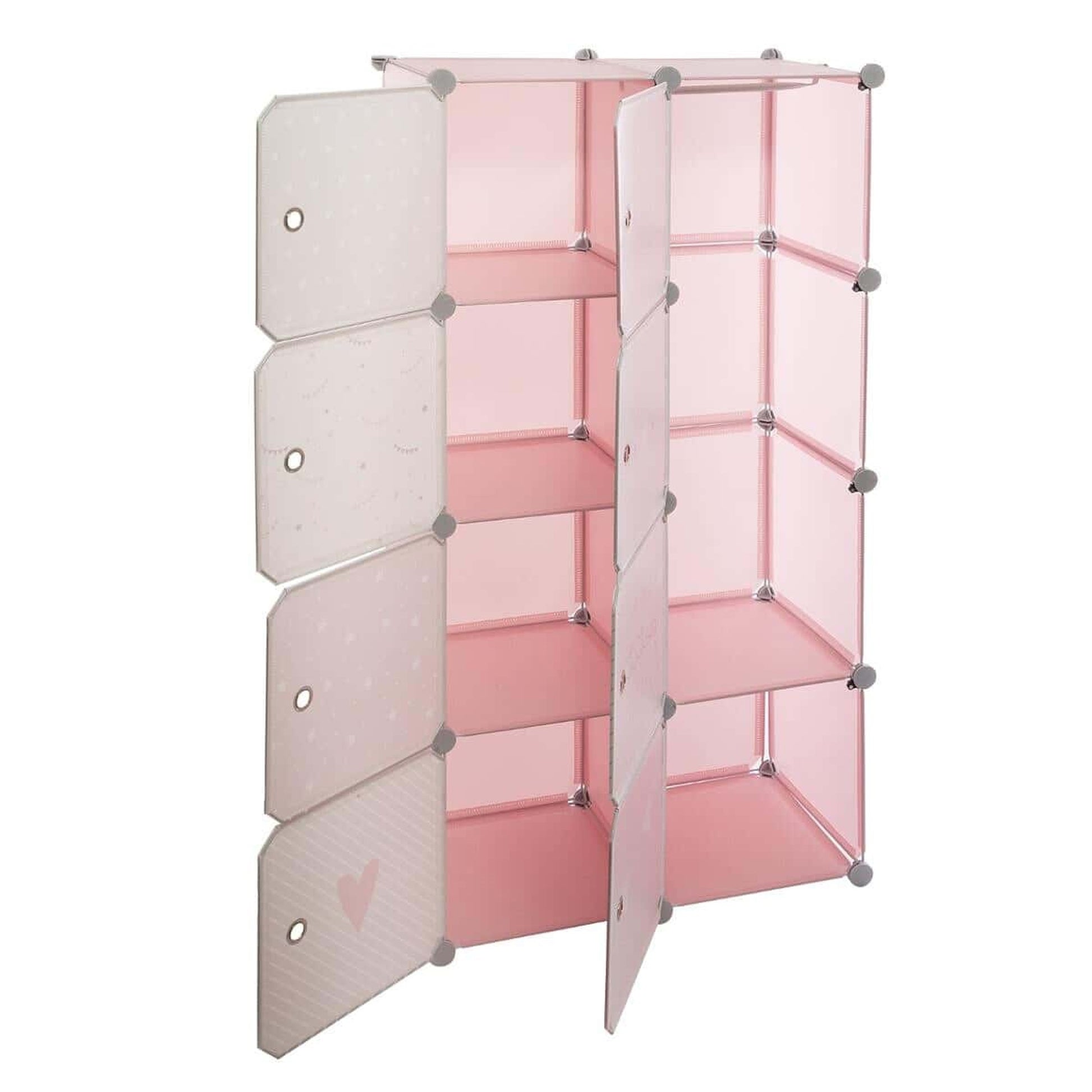 Well Home - Armario Taquillas Rosa Perfecto Para Organizar La Habitación De Tus Niños 65 X 31,5 X 125 Cm