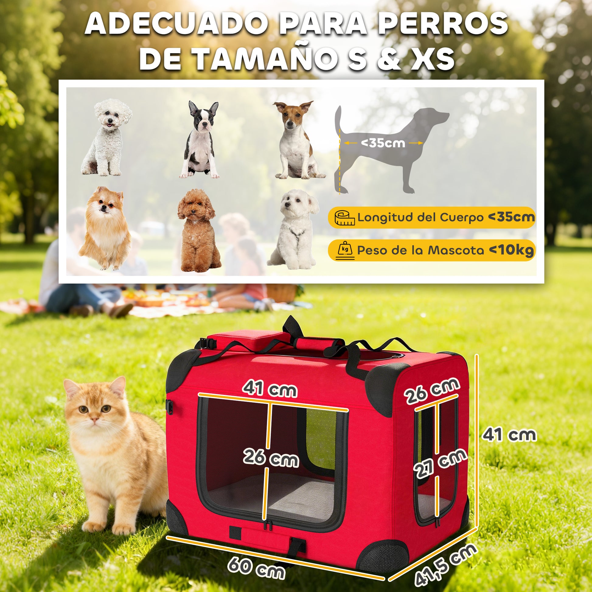 Pawhut Transportín Para Perros Plegable_2