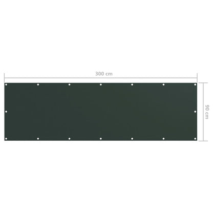 Vidaxl Toldo Para Balcón Tela Oxford Verde Oscuro 90x300 Cm_2