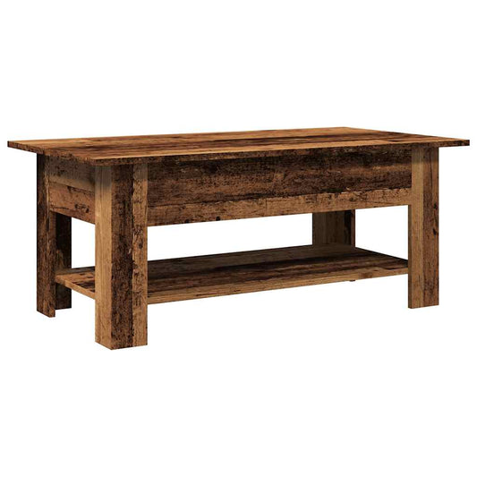 Mesa De Centro Madera Ingeniería Madera Envejecida 102x55x42 Cm_0