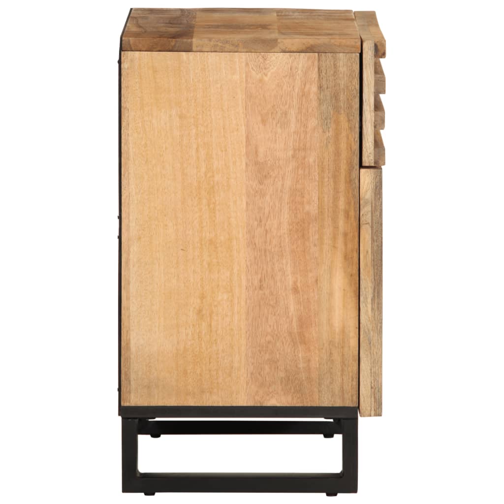 Mesita De Noche Madera Maciza De Acacia 50x34x60 Cm_1