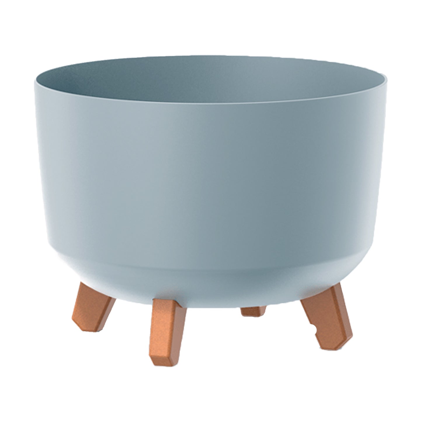 Macetero Color Gris,sin Depósito , Colección Gracia De 29cm X 29cm X 22cm Cm, Capacidad De 9,8 L._0