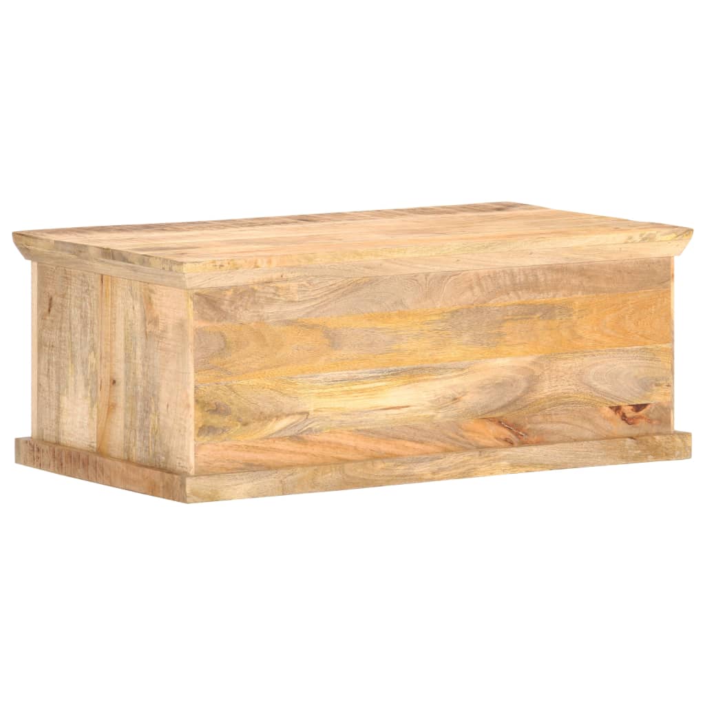 Mesa De Centro Madera Maciza De Mango Caña Natural 90x50x35 Cm_2