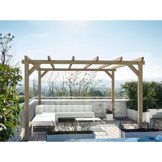 Pérgola de madera Sitges Maderland 500x400 cm