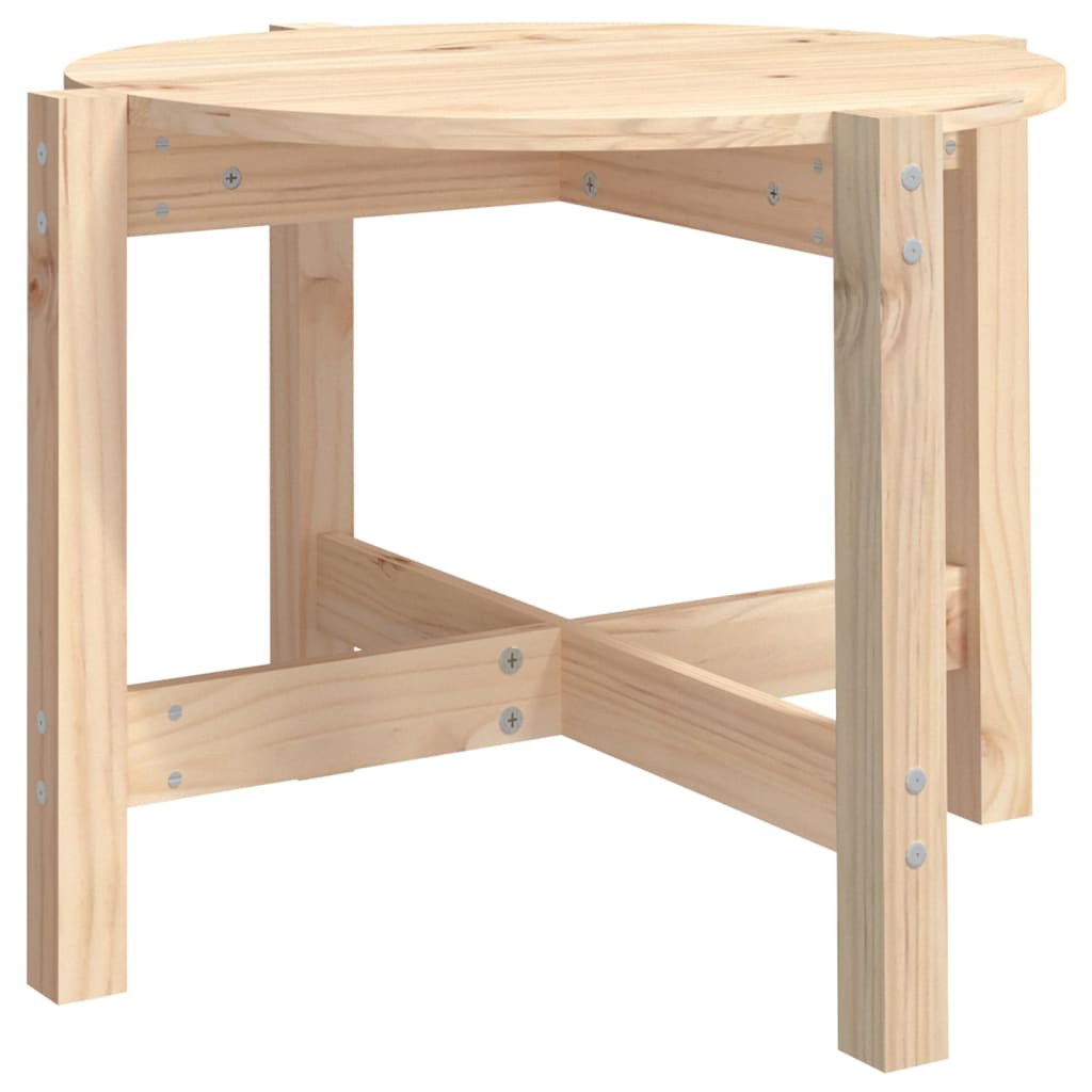 Mesa De Centro De Madera Maciza De Pino 62,5x45 Cm_0
