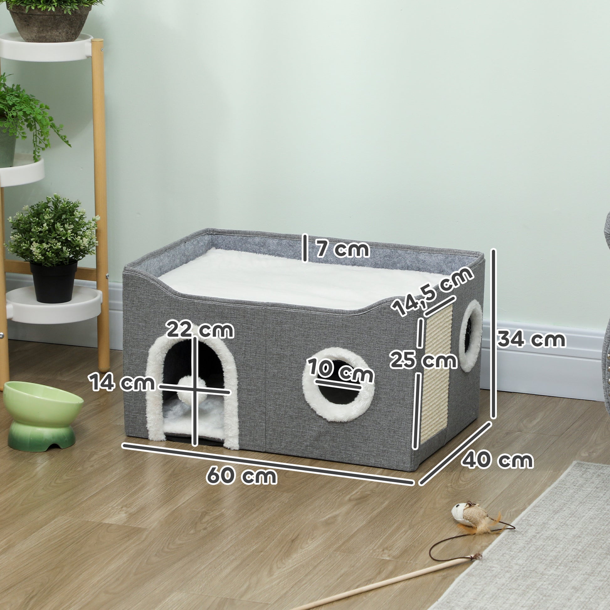 Pawhut Casa Para Gatos Plegable_2