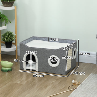 Pawhut Casa Para Gatos Plegable_2