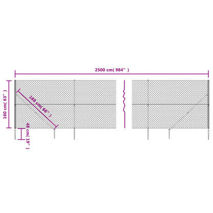 Cerca De Alambre Con Pinchos De Anclaje Gris Antracita 1,6x25 M / Vetonek_4