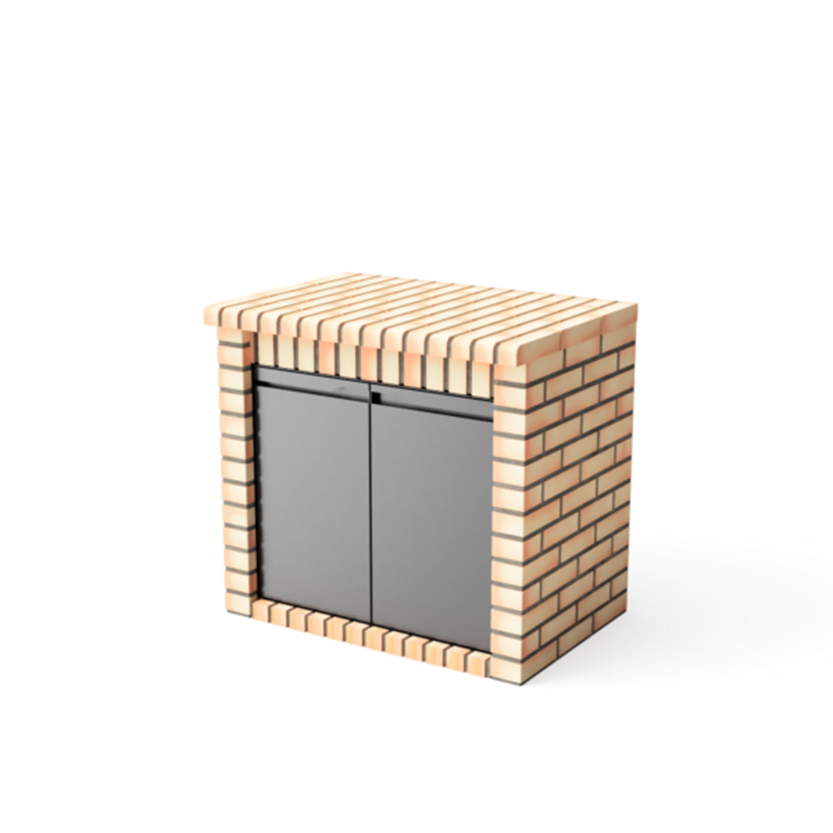 Módulo bancada Volterra con puertas naranja, Movelar